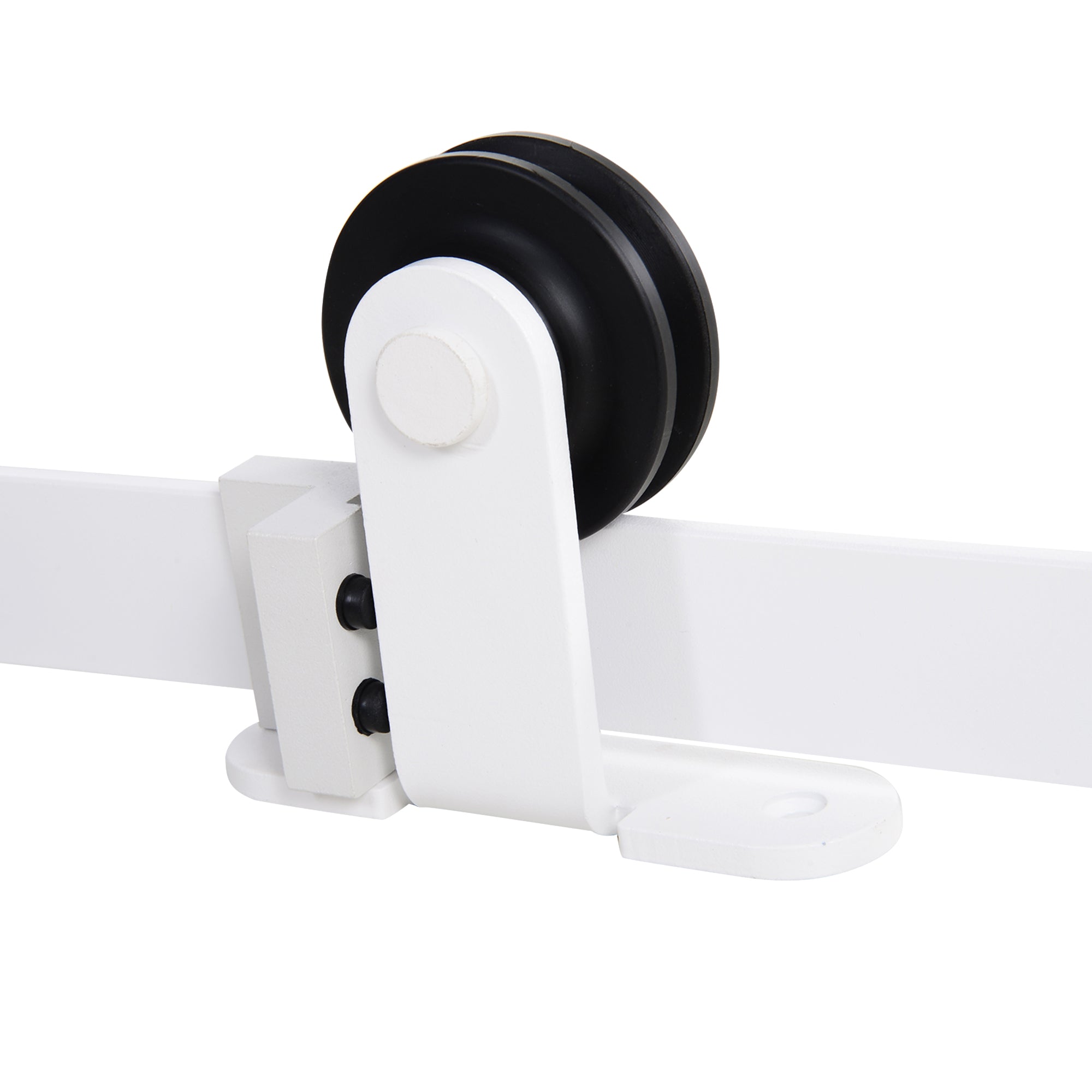 Sliding door fitting set 183 cm complete set carbon steel white