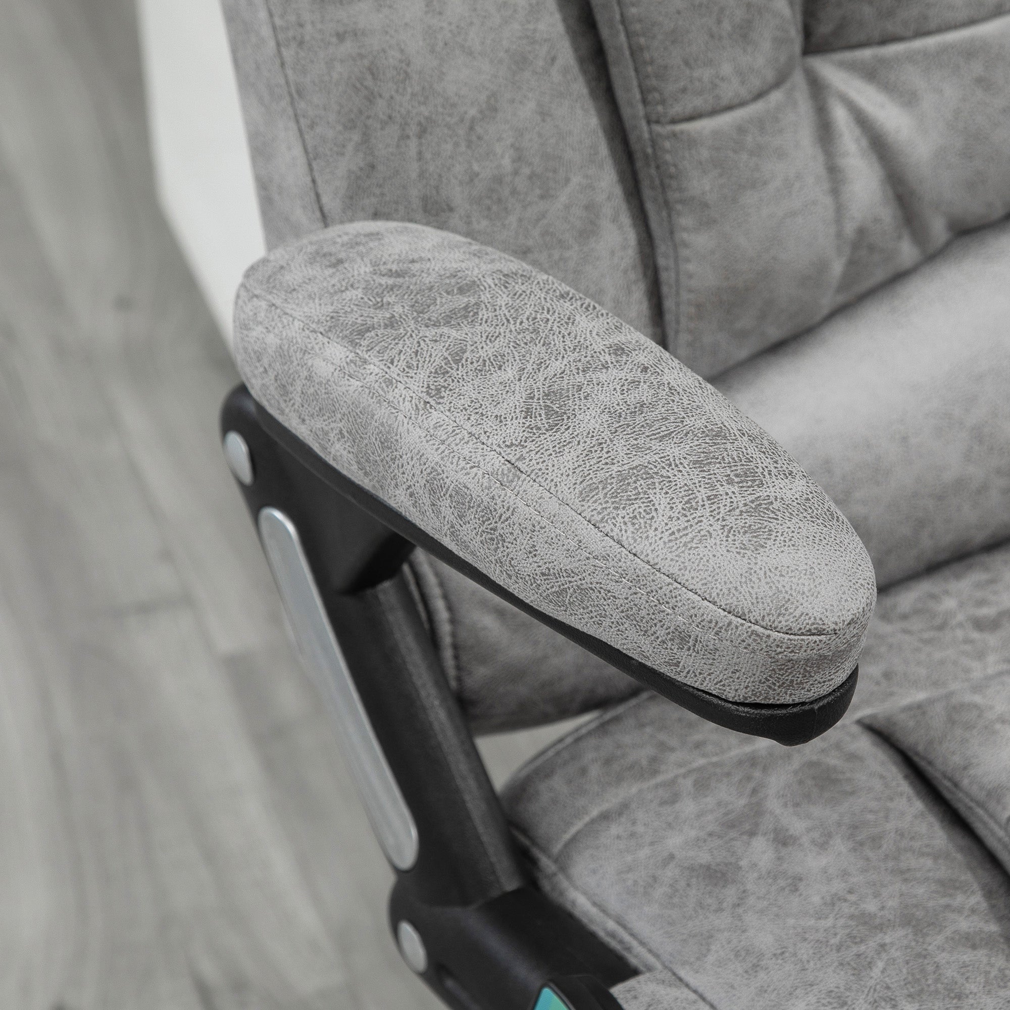 Office Chair Ergonomic Massage Heat Function Adjustable Smooth Movement, Grey
