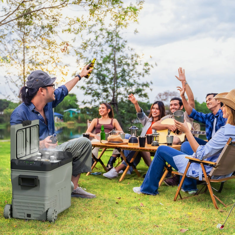 Car Fridge Cooler 45L Two Compartment - Green