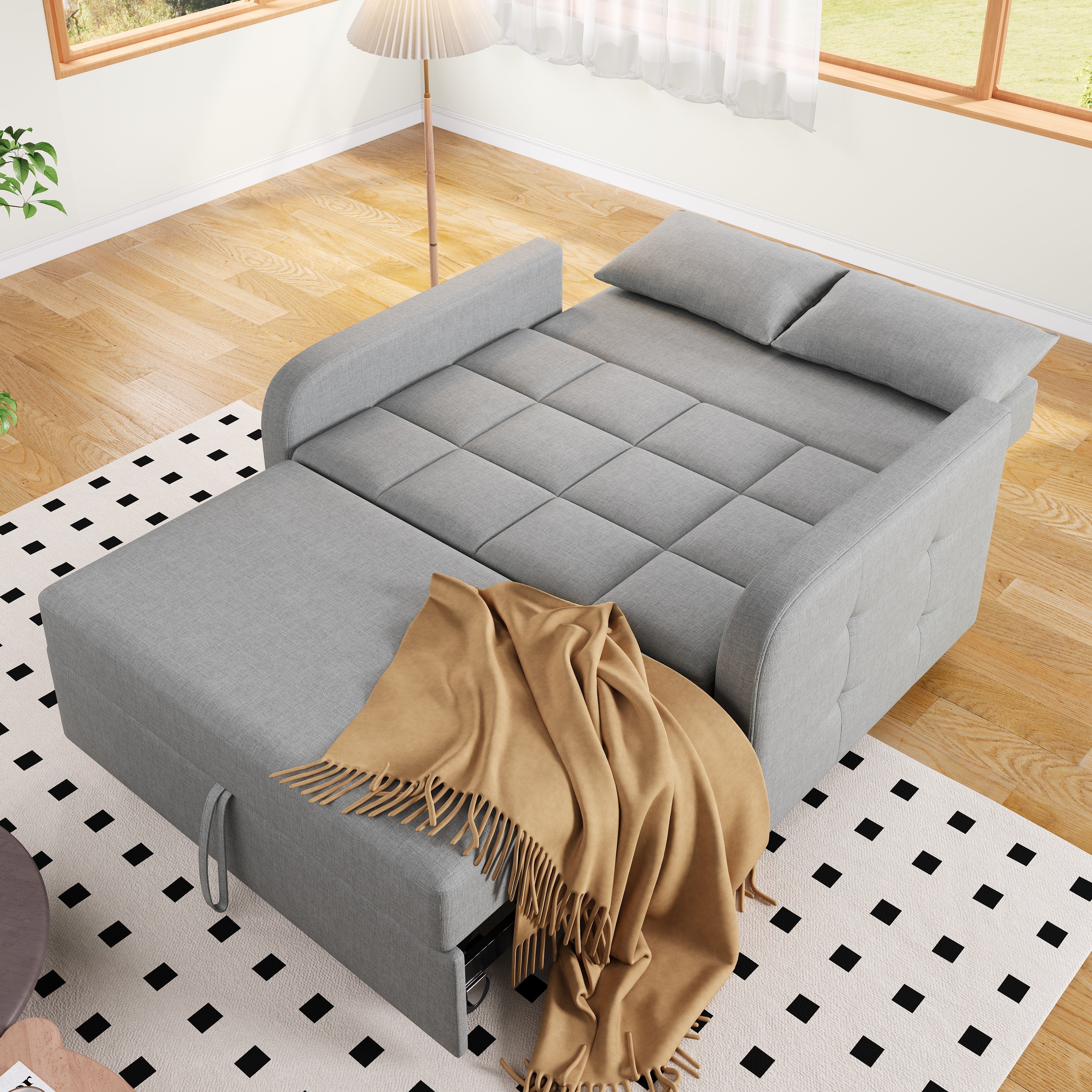Sofa Bed, Multifunctional Folding Adjustable Backrest 180x127cm