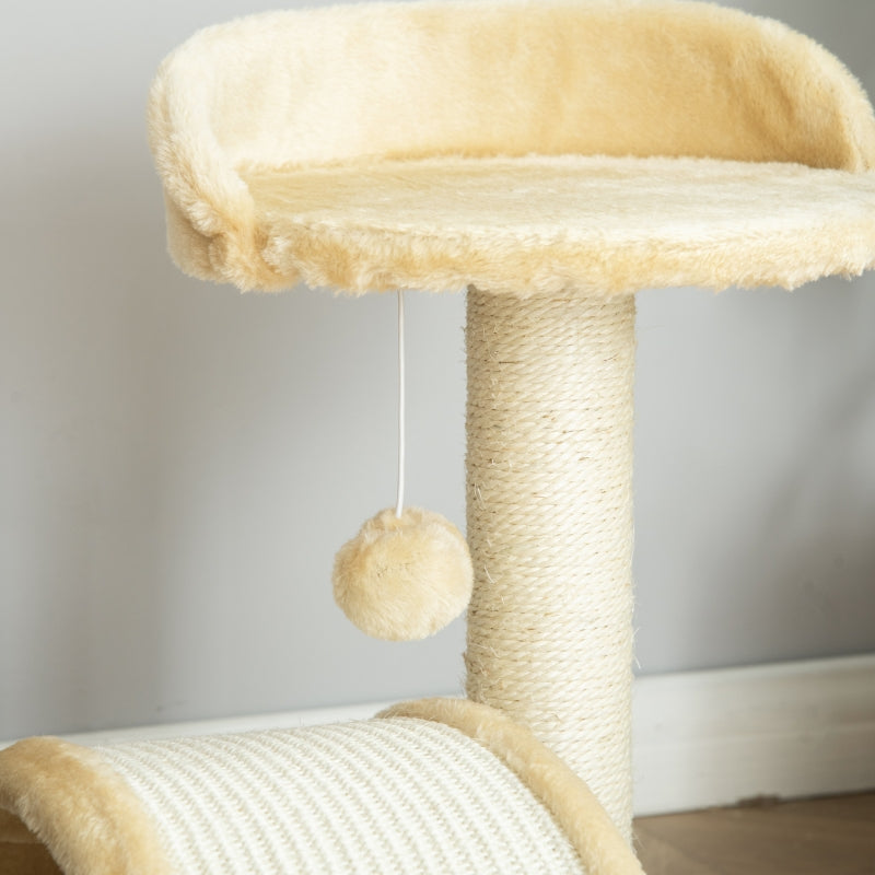Katzenbaum, Spielbälle, Sisalseil, Beige