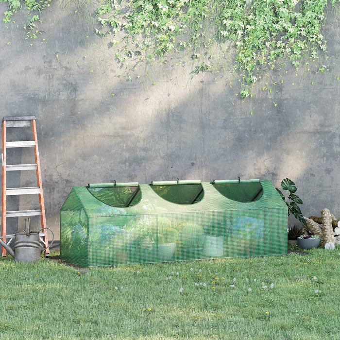 Greenhouse Window PE 180x60x60cm Tomato Cold Frame, Green