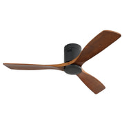 Ceiling Fan 52-inch Flat DC Motor Silent Reversible with Remote Control without Lighting Wooden Blades