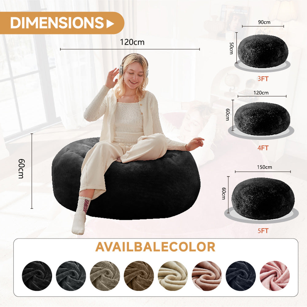 120 Beanbag Chair Sofa for Adults Soft Comfortable Reading Chair