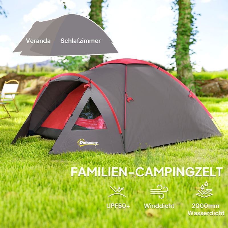 camping tent 3 person lightweight waterproof UV 50+ dome