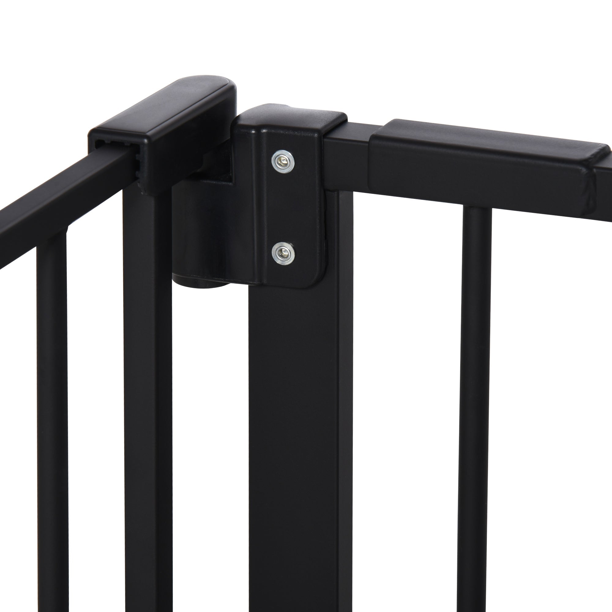 Pet Safety Gate, No Drilling Stair Gate, Metal Plastic, Black