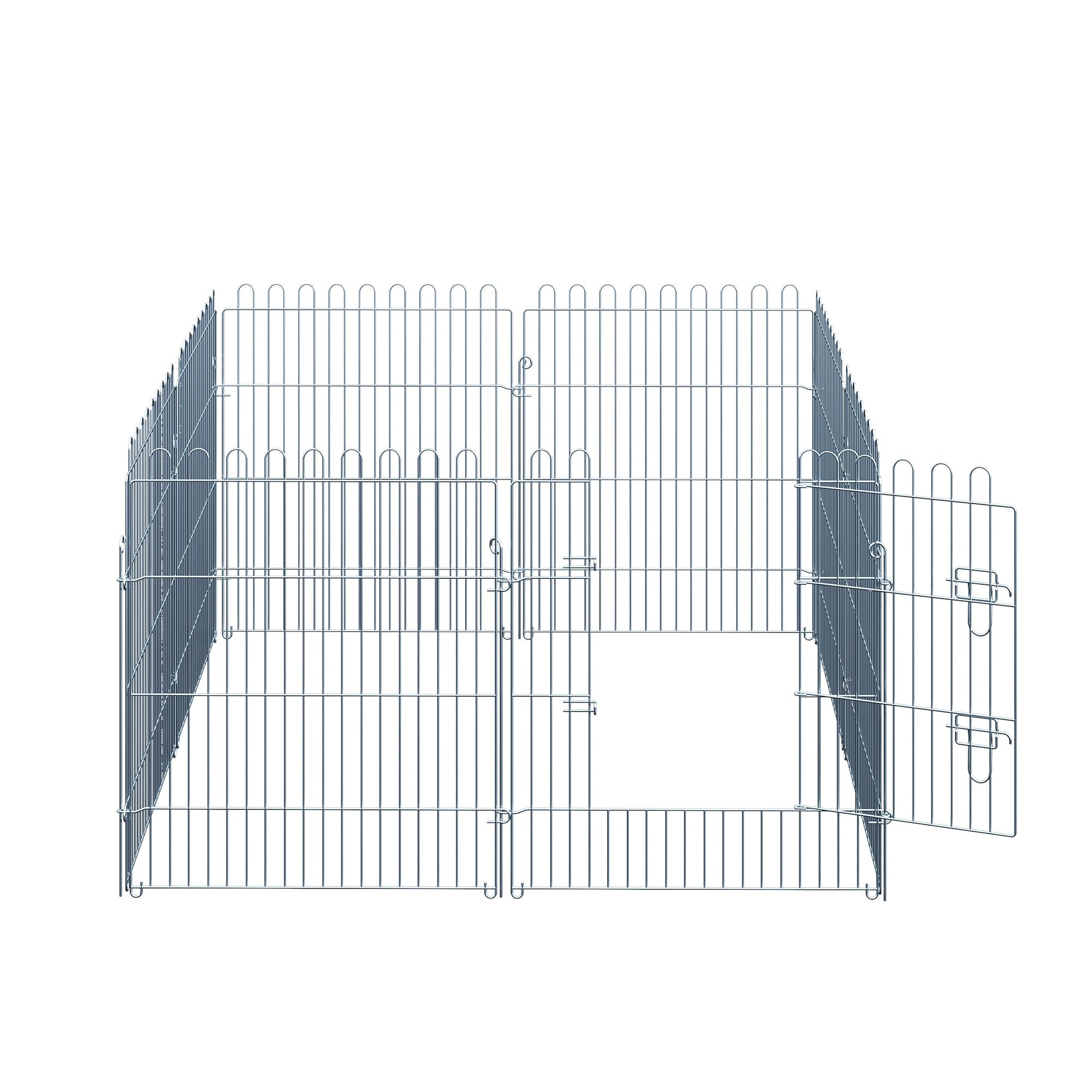 Puppy Run Playpen 8-Piece 63x76cm Safe Stable Metal