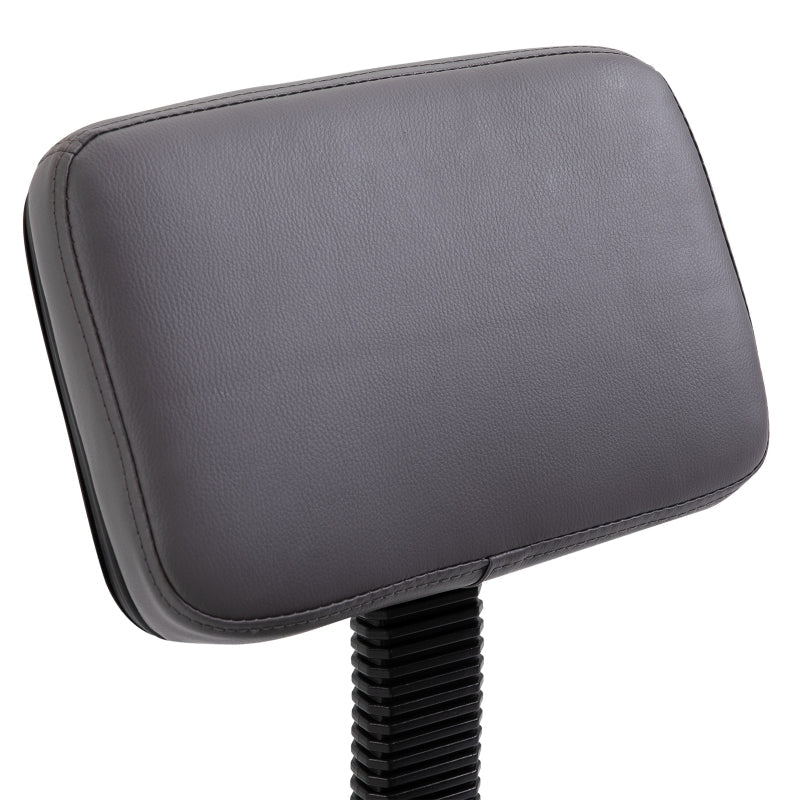 Beautician's Swivel Salon Chair Padded Seat Adjustable Height 5 Wheels Grey