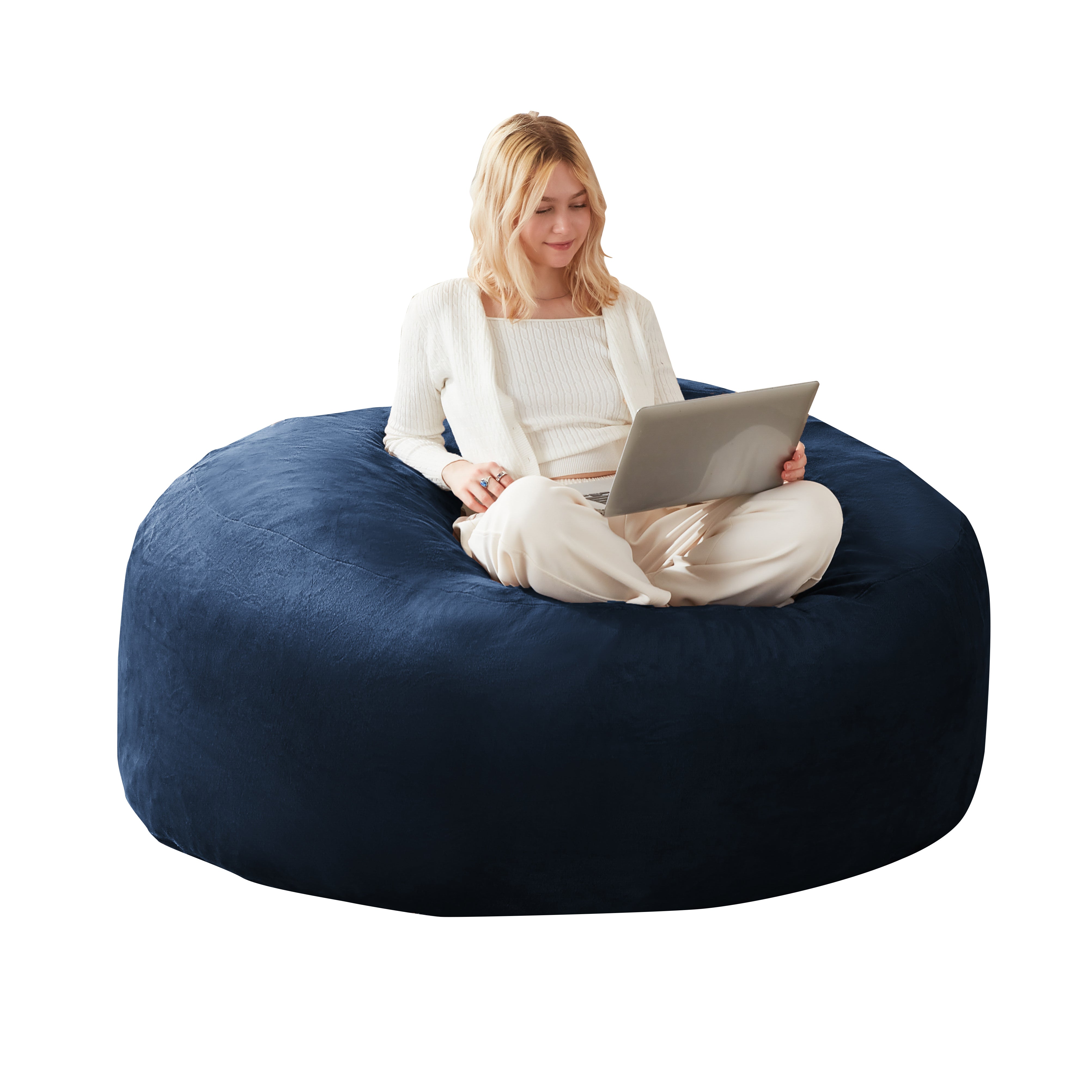 Beanbag Chair 90 Soft Reading Sofa for Adults, Beanbag