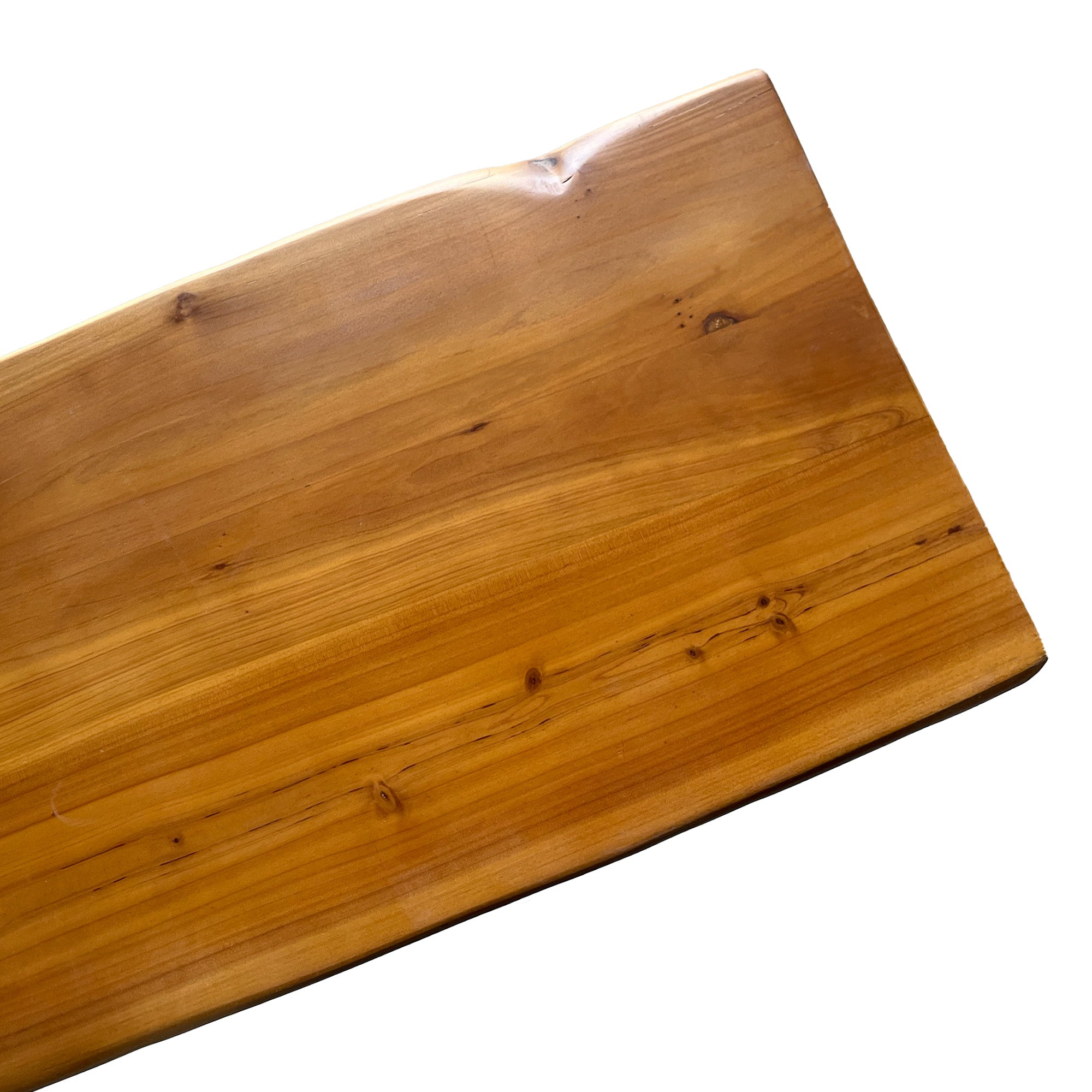 Coffee Table, 108 cm Rectangular Industrial Design with Hairpin Metal Legs, Solid Wood