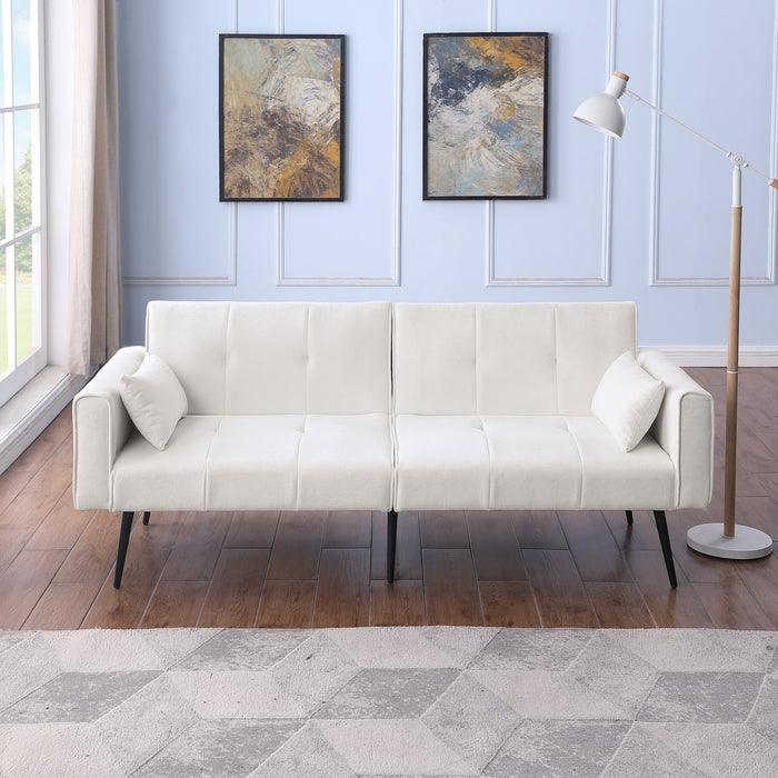 Futon Sofa Bed, Modern 68" Convertible Sleeper Couch, Small Spaces