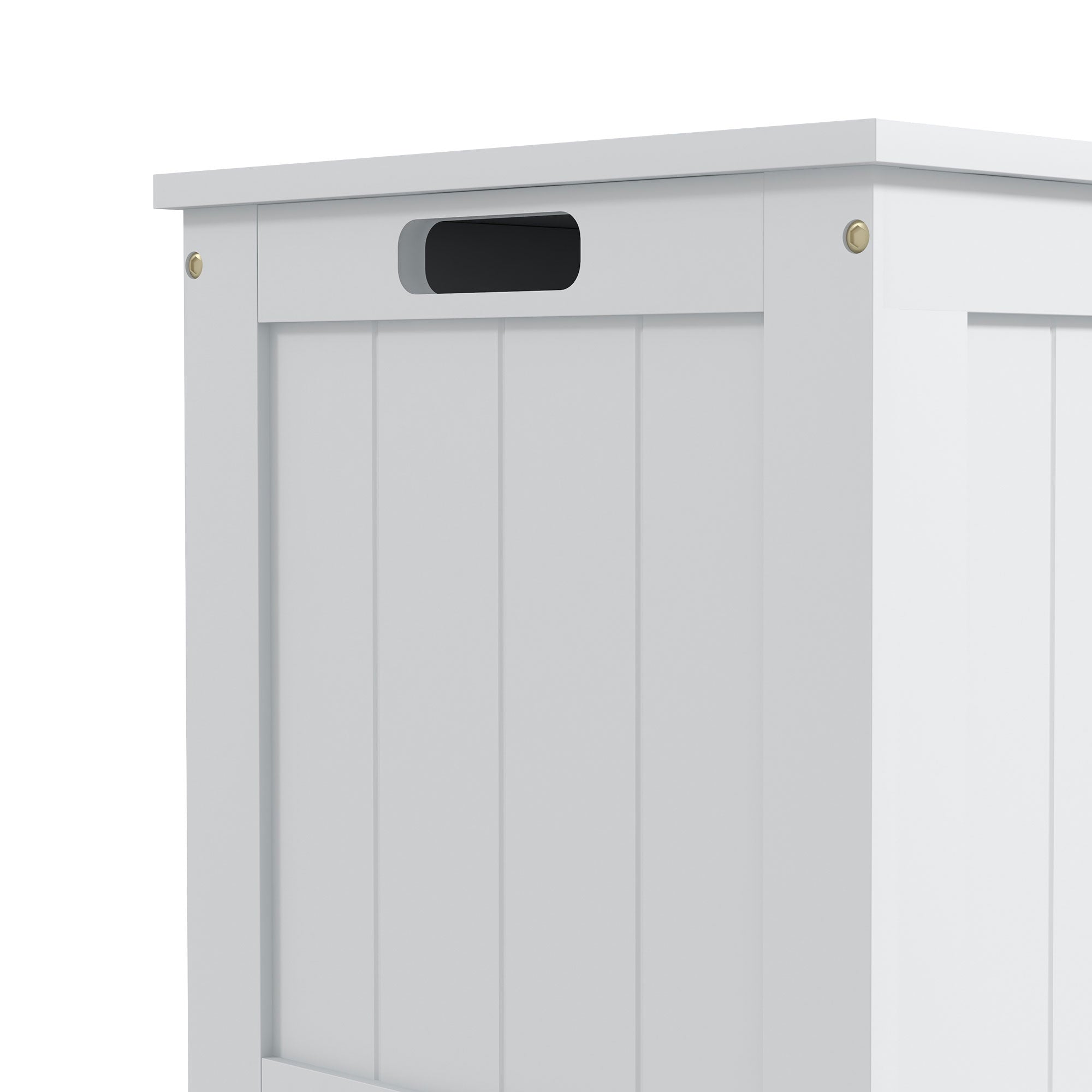 Storage Chest, Modern Storage Trunk with Safety Hinges, White