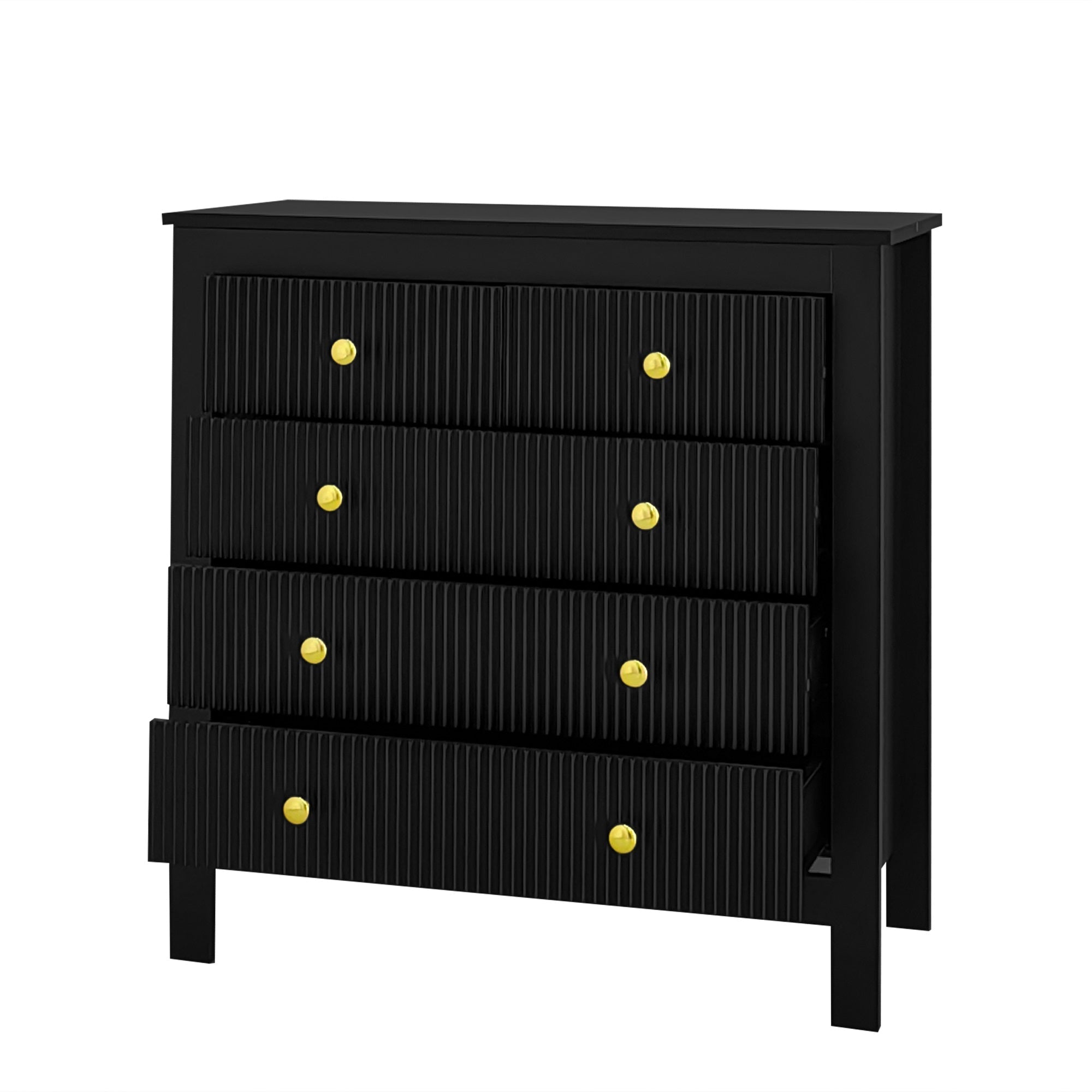 Sideboard, chest of drawers with special doors, gold handles