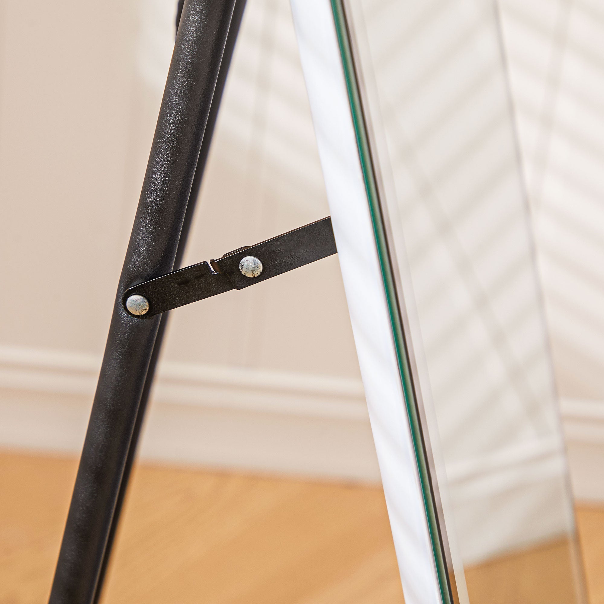 Full-Length Mirror, 150 x 40 cm LED Lighting, 3 Light Colors, Black