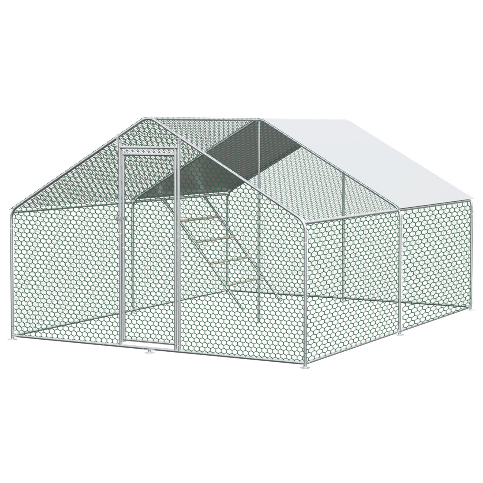 Chicken Run 3x4x2m Safety Lock Waterproof PE Cloth Metal