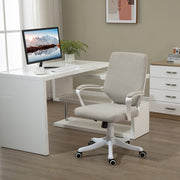 Ergonomic Office Chair with Lumbar Support, Adjustable 120kg, Beige