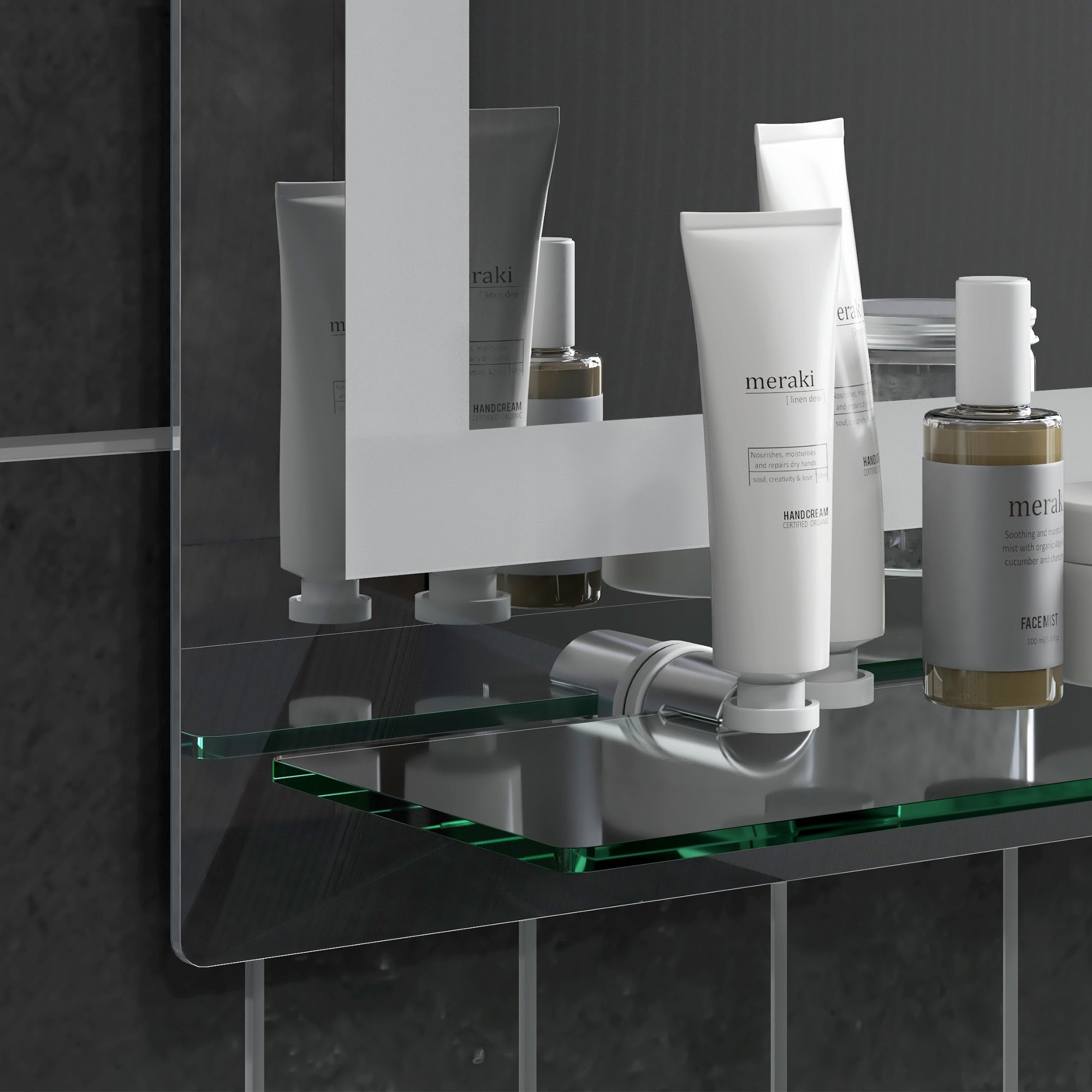 kleankin Bathroom Mirror, LED Lighting, 3 Light Colors, Aluminum