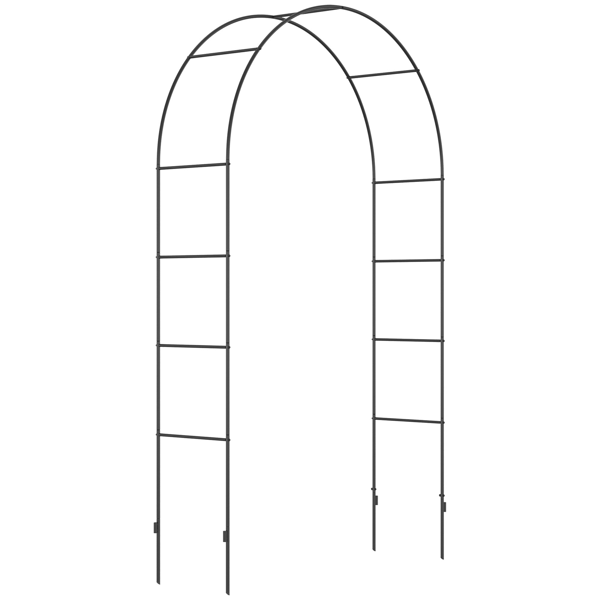 Rose Arch Metal Archway Garden Arch Climbing Plants Black