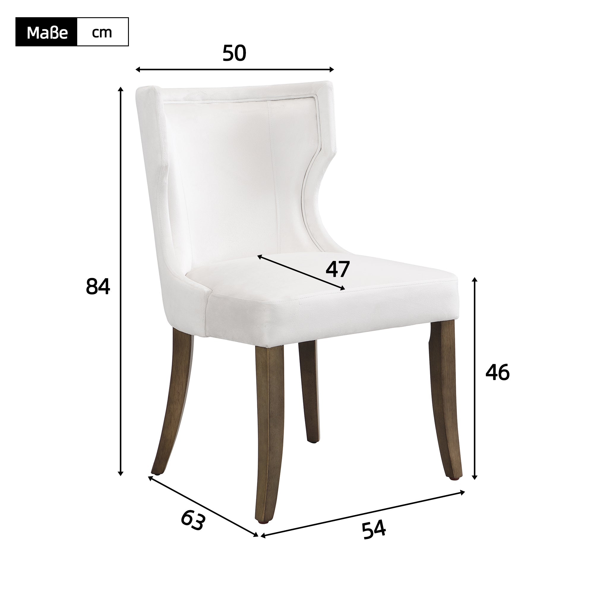 Velvet Dining Chair, Set of 4 with Solid Wood Legs and Thick Cushion, Beige Velvet