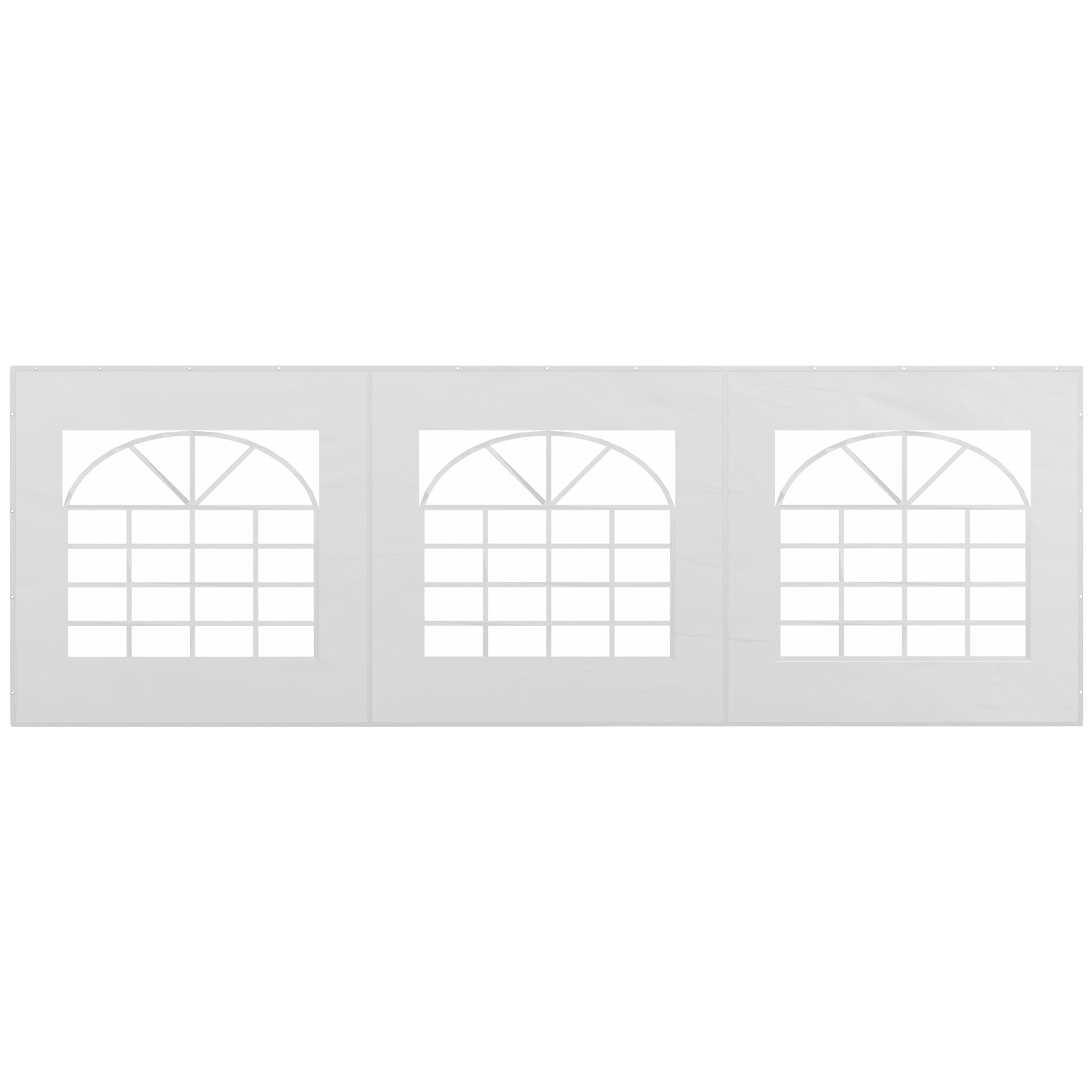 Side Panel for Gazebo/Party Tent, 6x2m Waterproof & UV-Resistant, White
