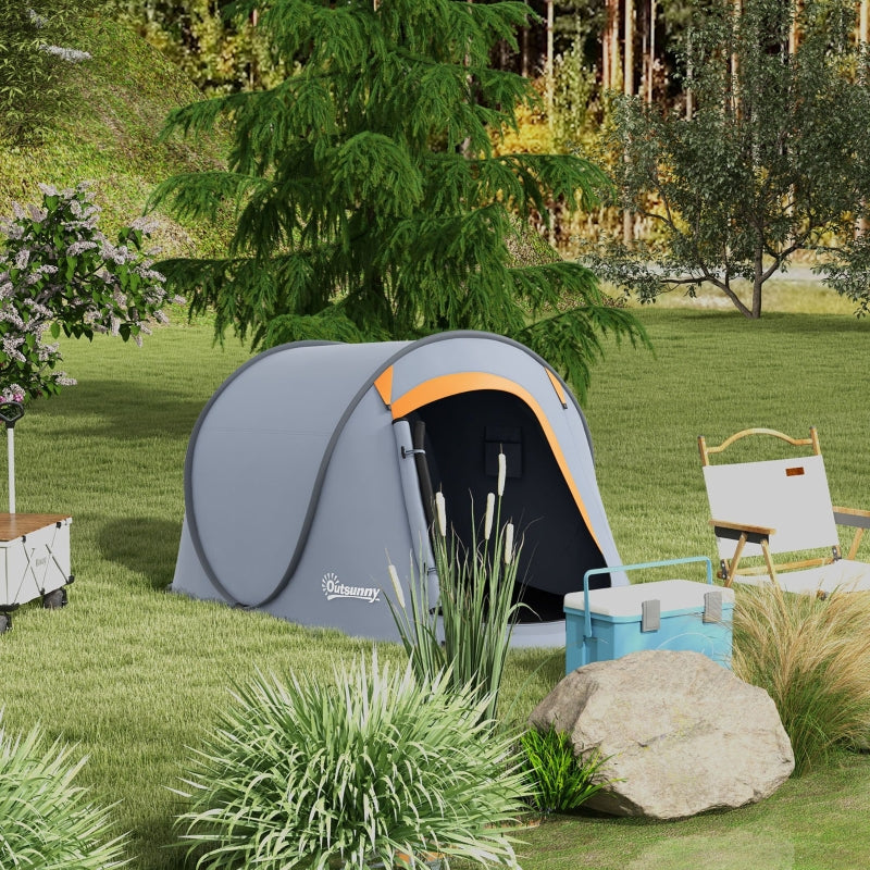 Pop-Up Dome Tent, Two-Man with Accessories - Grey