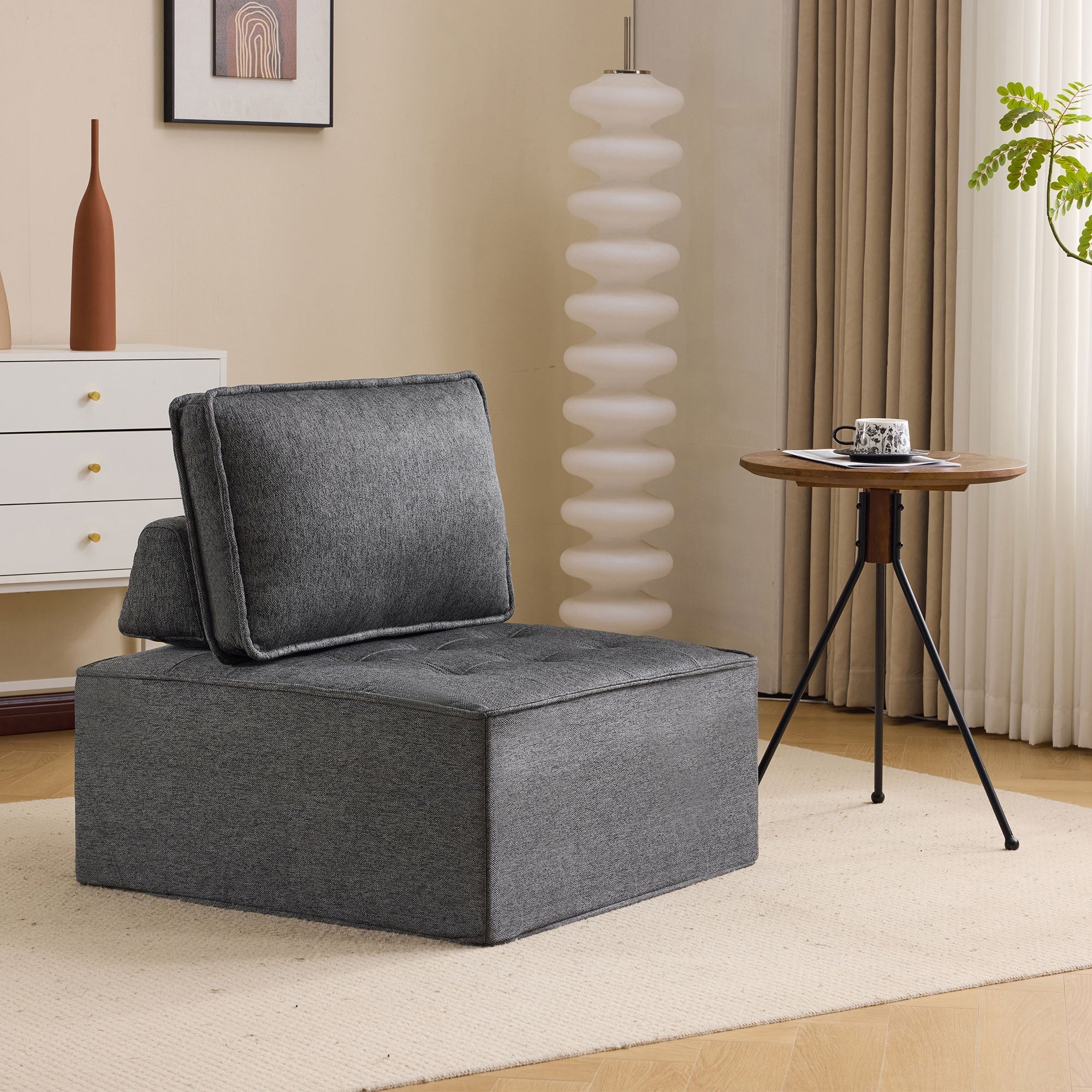 Einzelsessel: Kompakter Sessel für Wohnzimmer, Stoff
