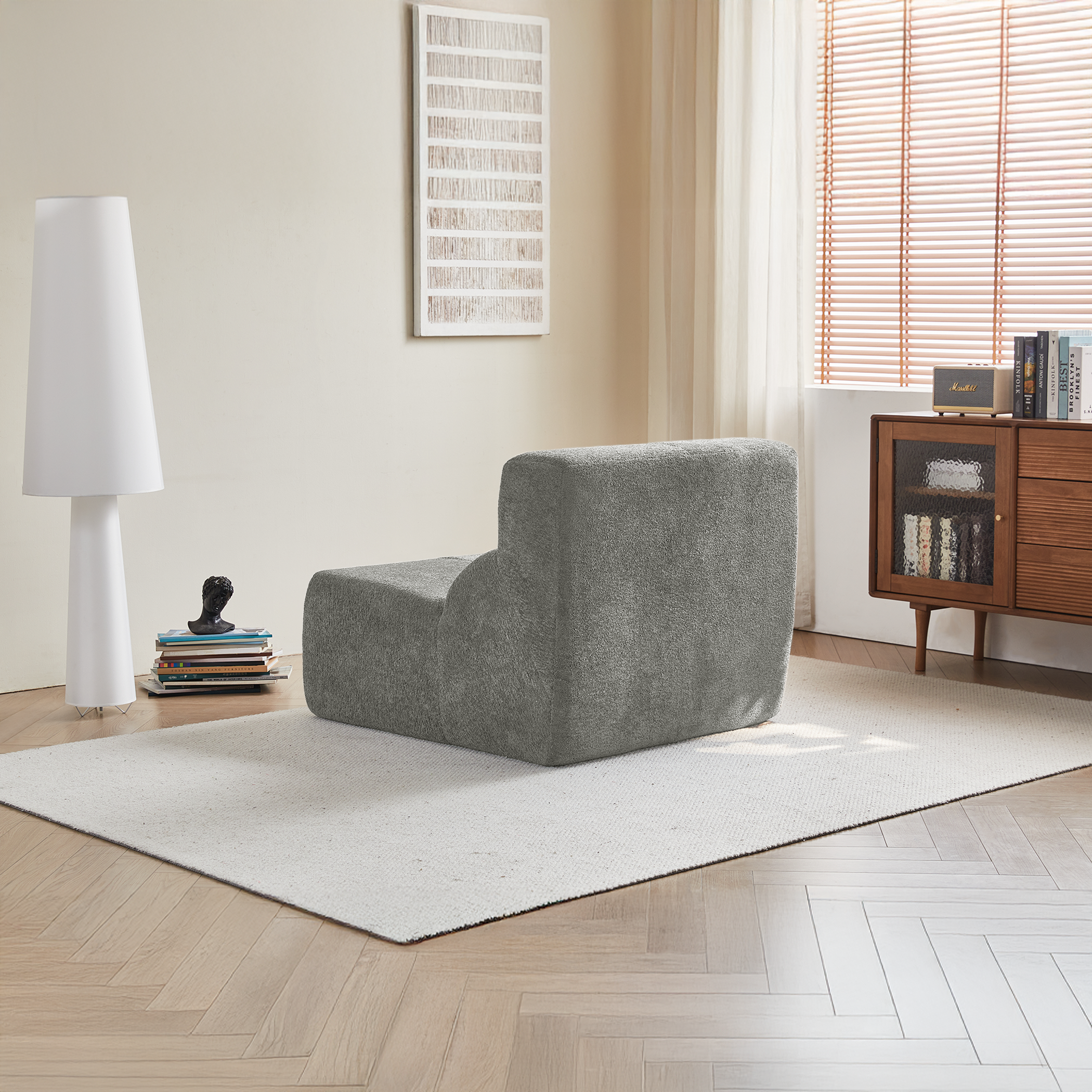 Luxury Cloud-Soft Raindrop Single Sofa Chair, Perfect for Living Rooms, Velvet