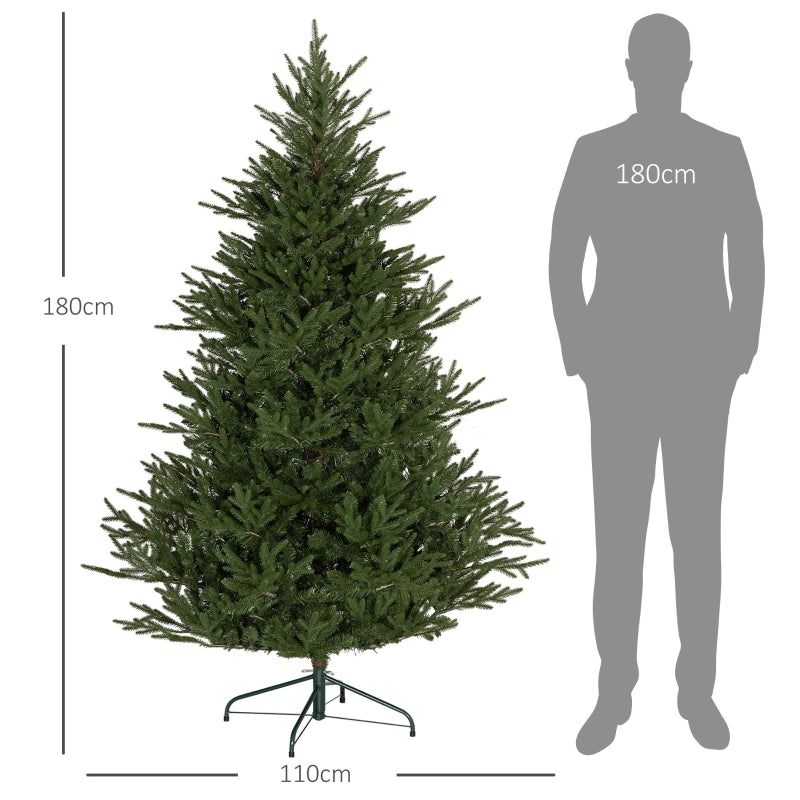 Christmas Tree 183 cm, Realistic, Quick Assembly, Fire-Resistant Plastic