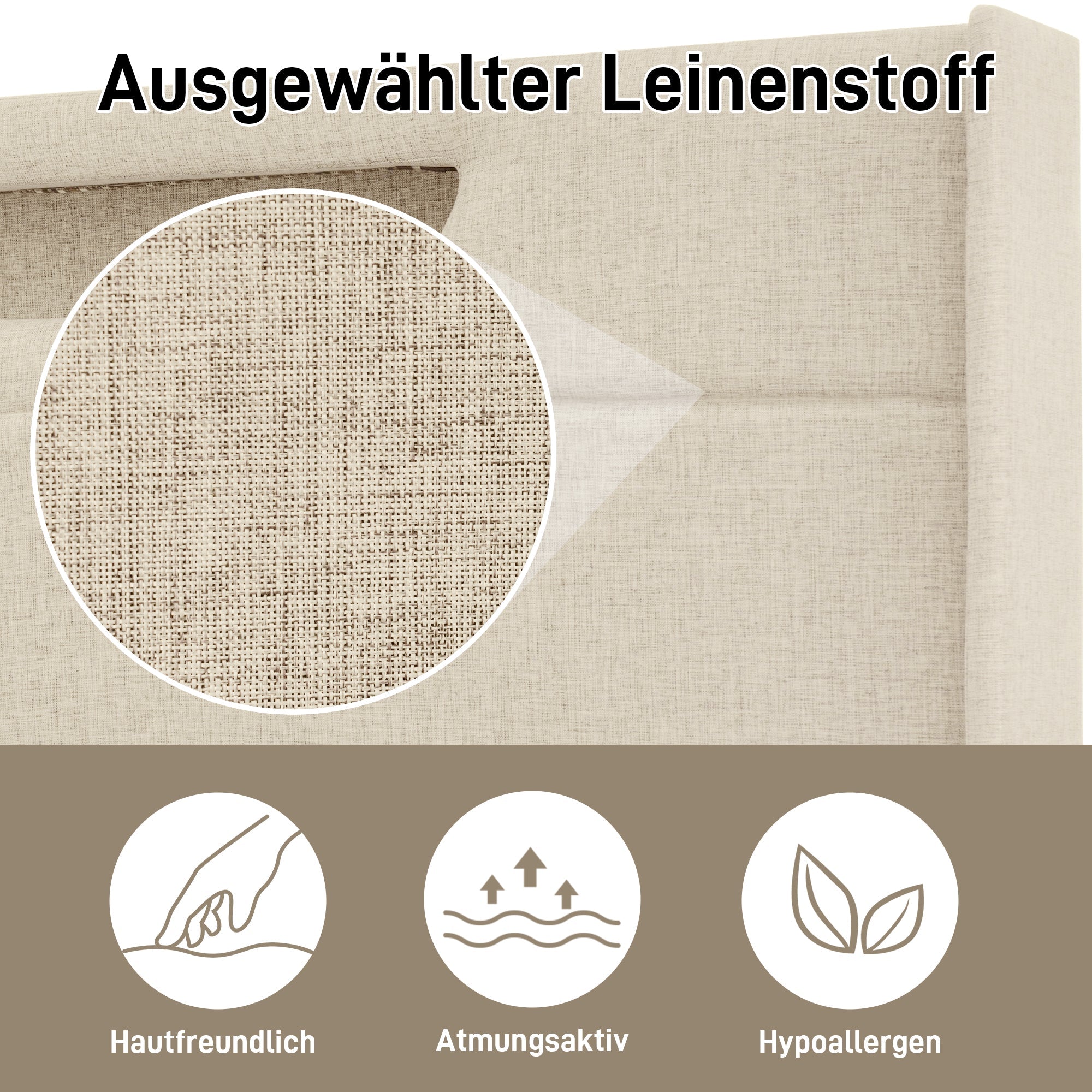 Upholstered Bed 160x200 LED USB-C Storage Slatted Base Linen