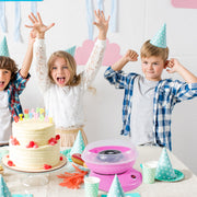 Cotton candy machine for parties & events, easy handling, quick results, pink