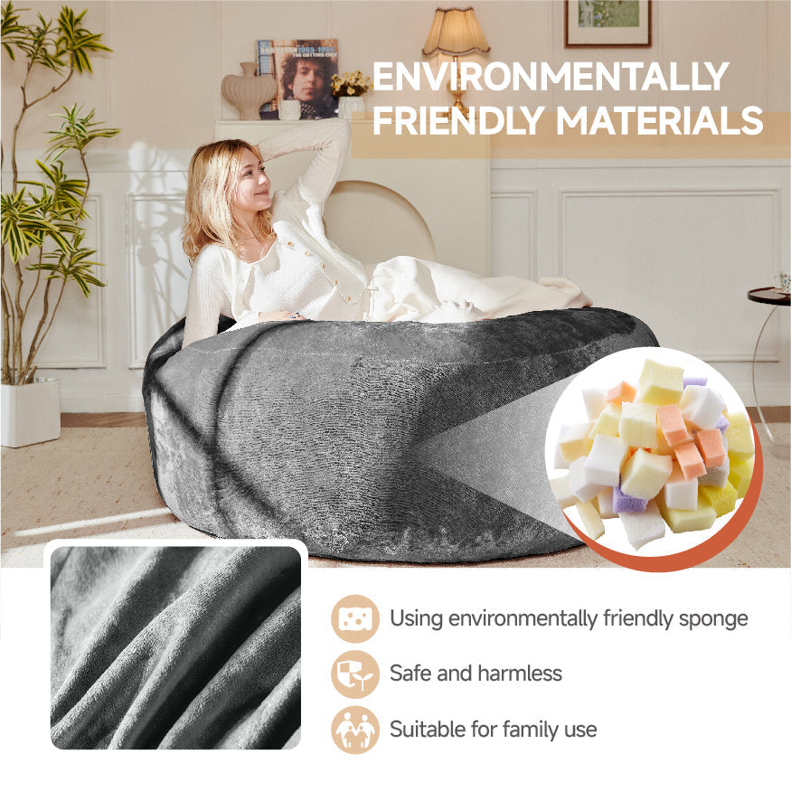 3FT Bean Bag Chair, Sofa Reading Chair for Adults, Soft Fabric