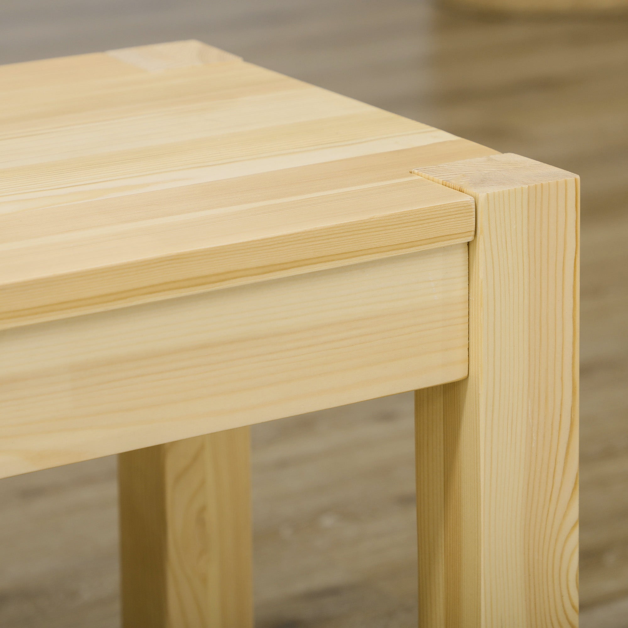 Dining Bench 3-Seater Country Style 330 kg Max Load Natural Pine Wood