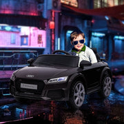 Audi Kinder-Elektroauto, 2.4G Fernbedienung, Musik, Hupe, LED, USB, Schwarz