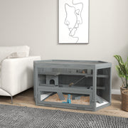 Rodent Cage, 3-Tier Hexagonal with Ramp, Wood Gray