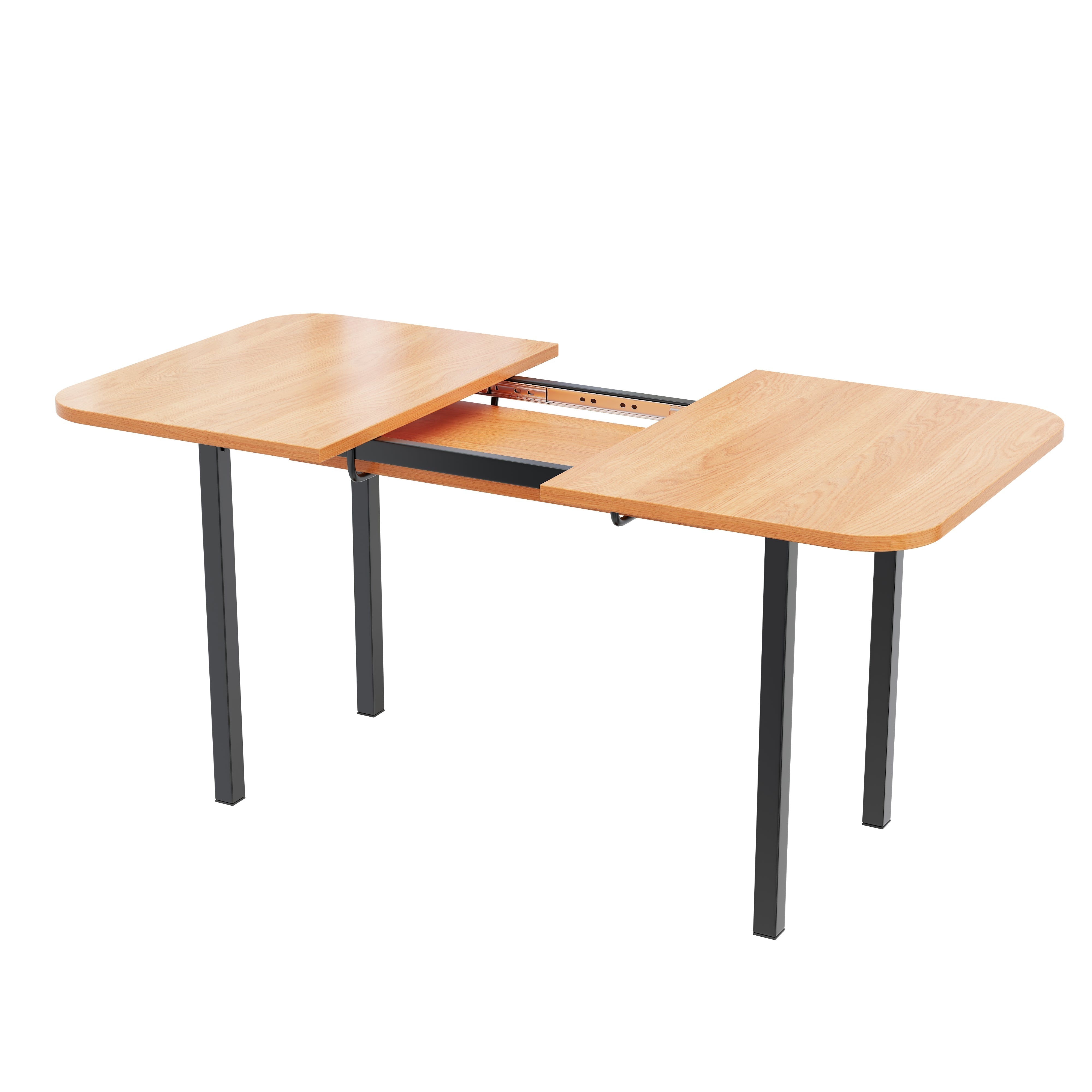 Classic Dining Table Extendable 120-160 cm 4-6 Seater - Natural Wood Finish