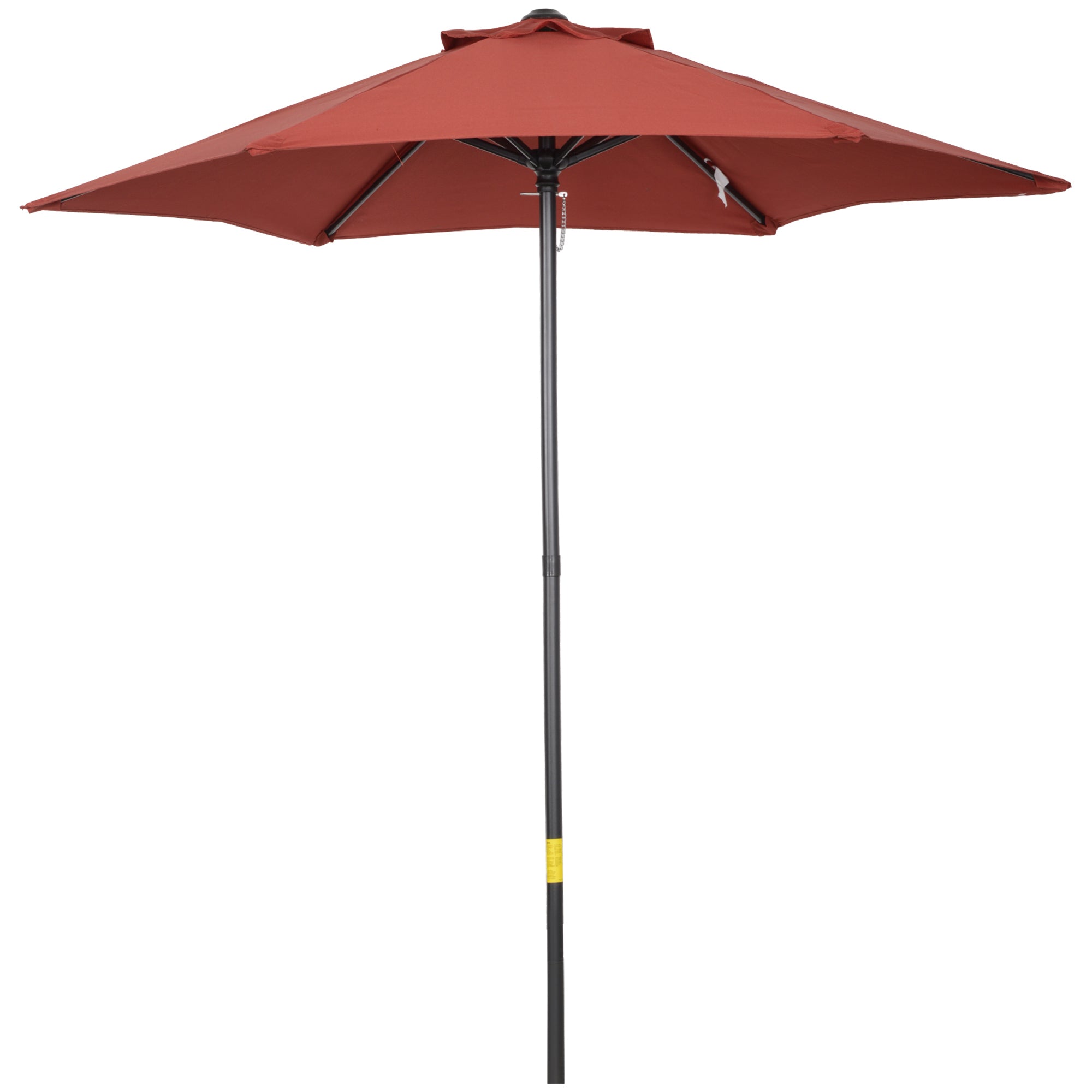 Parasol Ø196 cm Rotating Tilt Windproof Hexagonal Wine Red