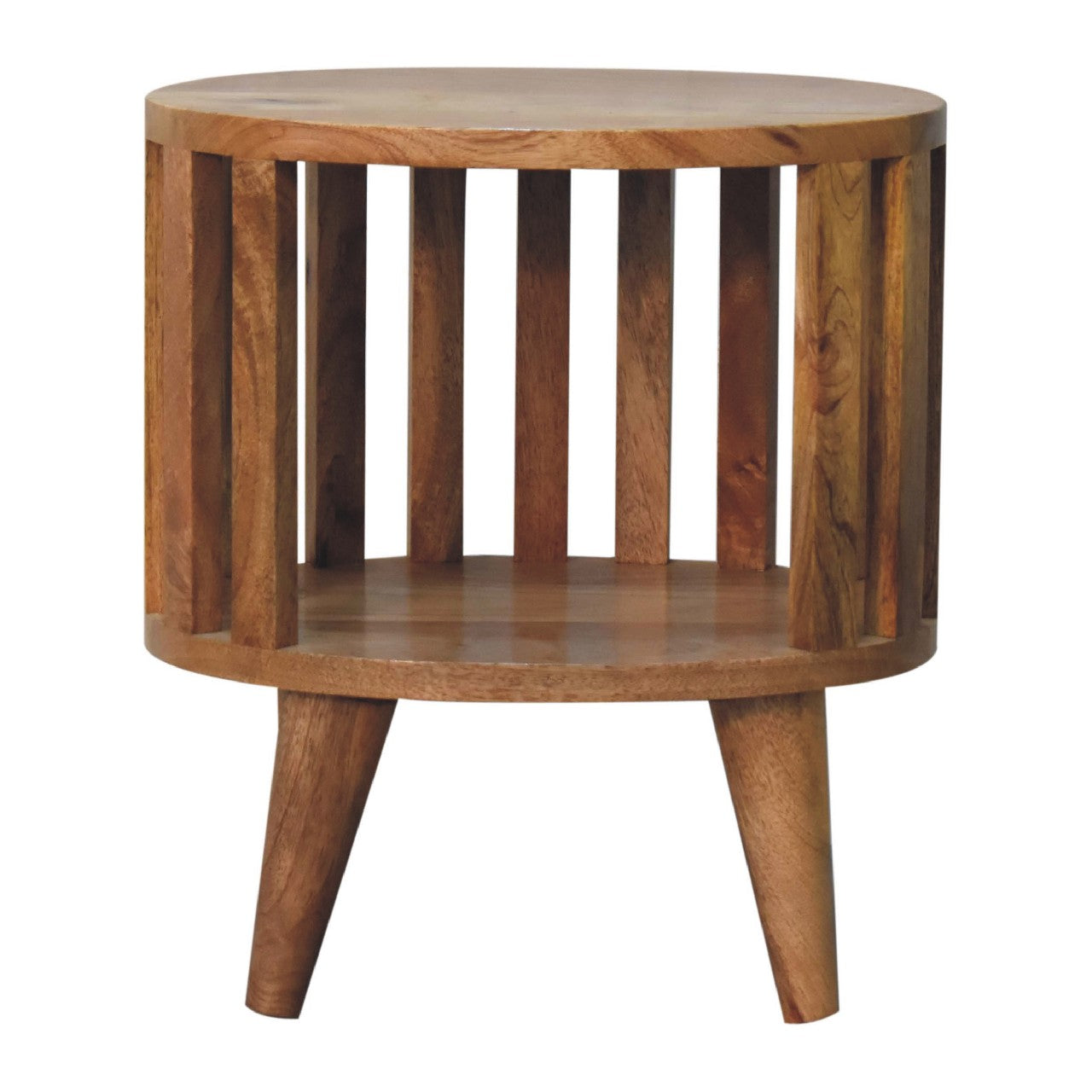 Ariella Single Open Shelf Bedside Piece, Solid Wood Brown