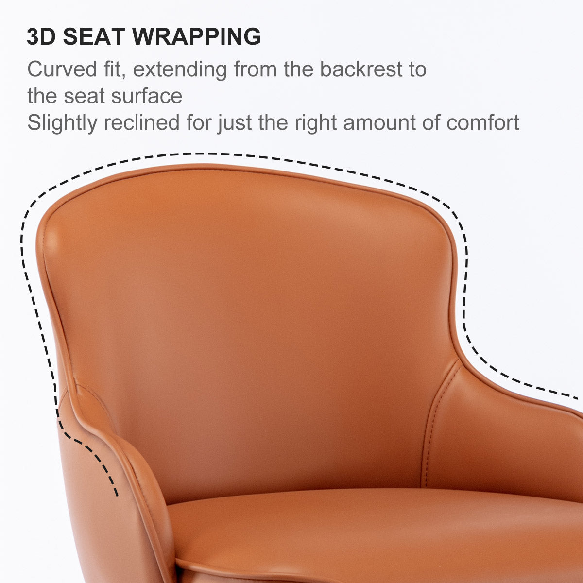 Bar Stools Swivel Adjustable Height Leather Backrest - Black Stainless Steel