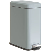 Metal Trash Can with Foot Pedal & Inner Bucket, 5L, Grey