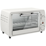 Mini Oven 10L 750W 230℃ Temp 60 Min Timer, Cream White