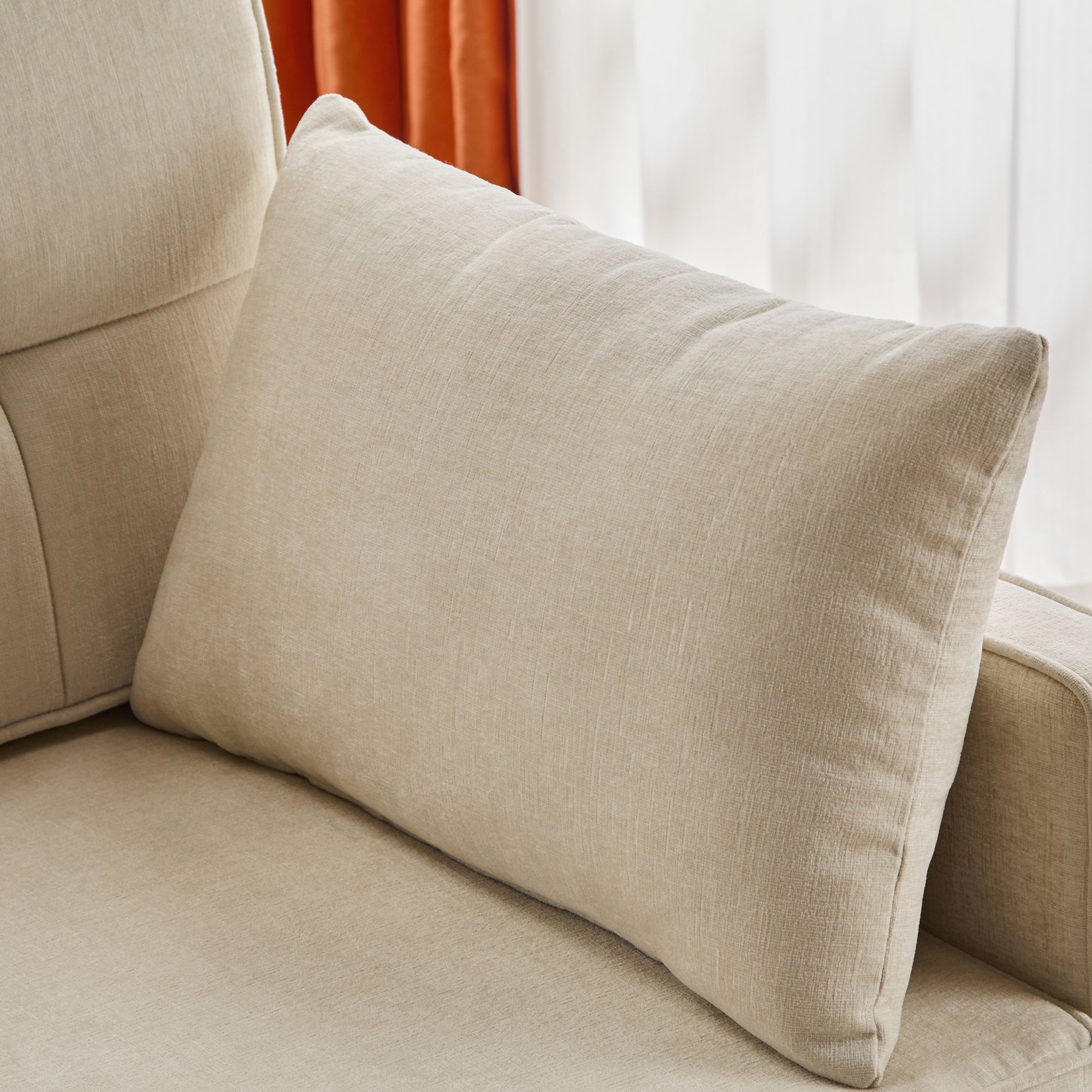 Sofa Bed Two-Seater Double Sleeper Adjustable Backrest Chenille Fabric