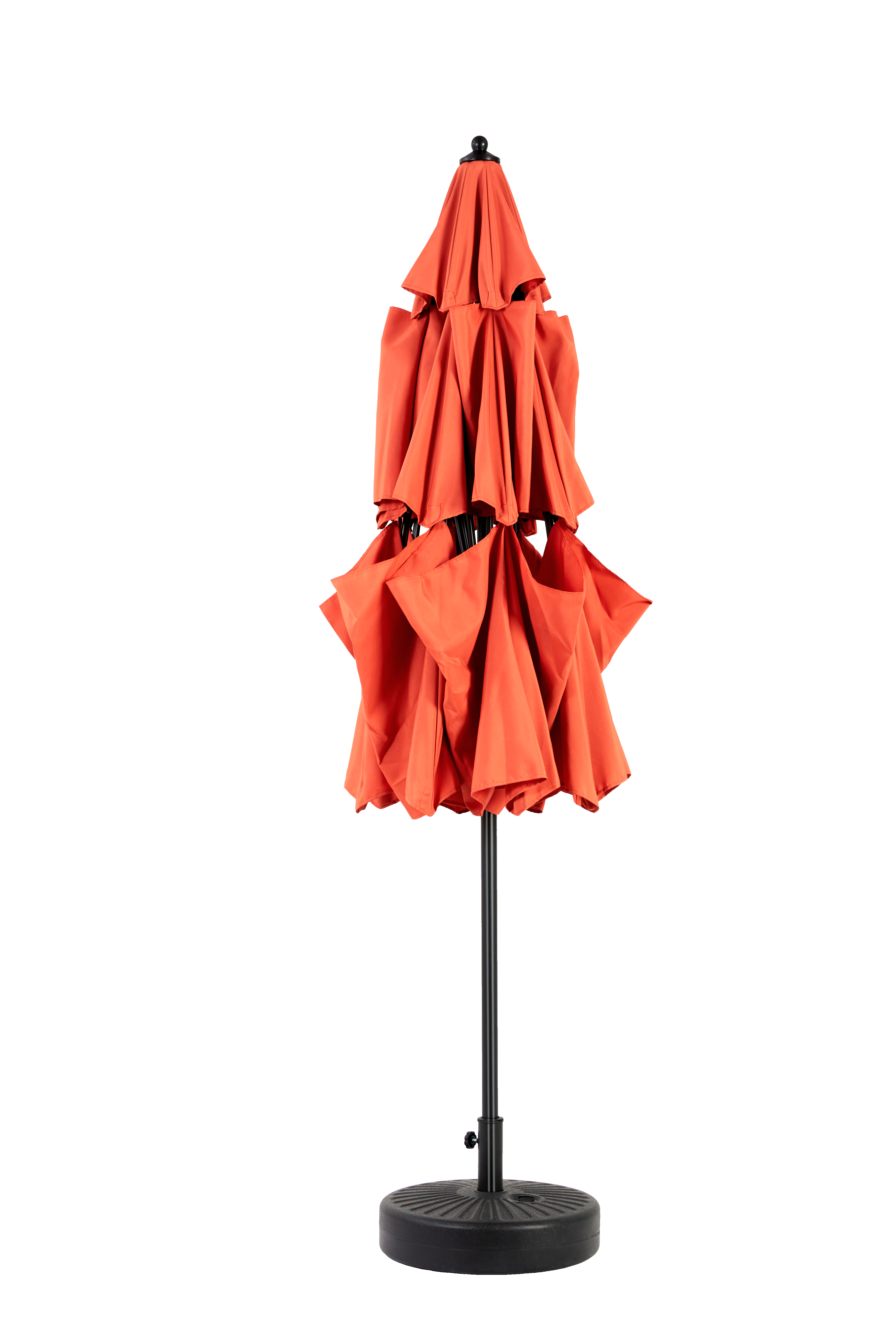 Outdoor Umbrella, 14.8 Ft Double Sided Rectangular Large with Crank, Orange