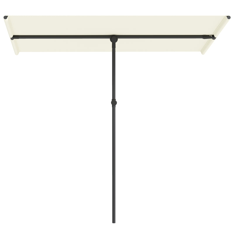 Sonnenschirm, 180° drehbarer, höhenverstellbarer Gartenschirm, Beige
