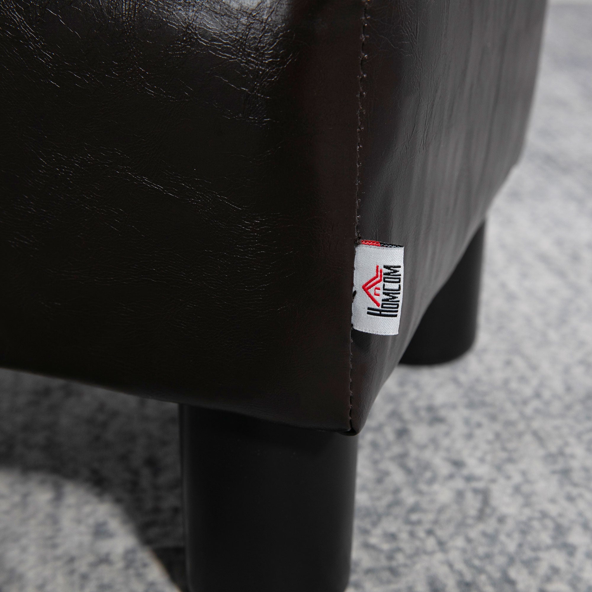Footstool/Ottoman, Rectangular Footrest, Faux Leather