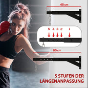 Punching Bag Wall Mount, Adjustable Holder, Steel, Black