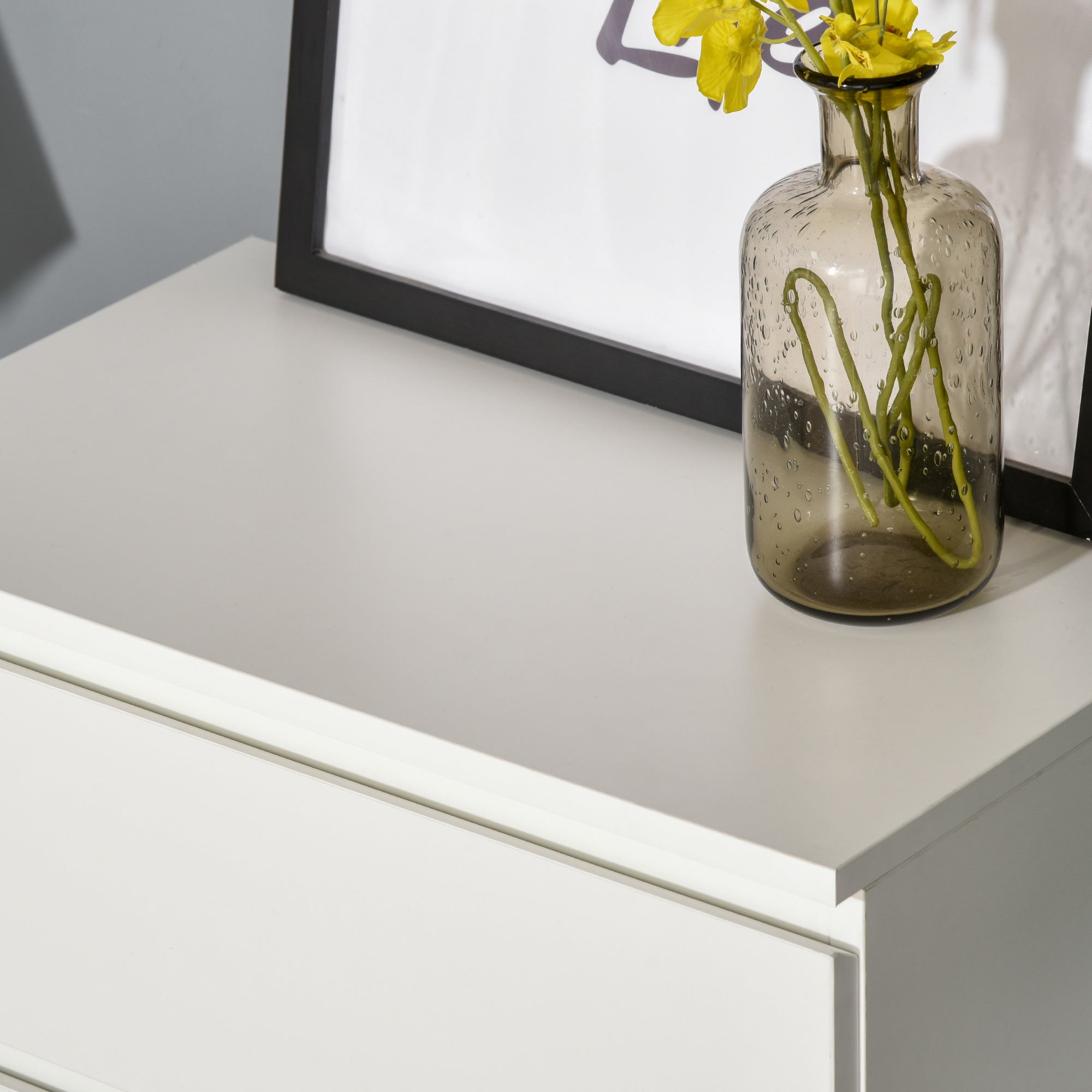 Chest of Drawers, 4 Drawers, Anti-tilt Office Cabinet, White