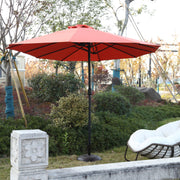 Double Sided Outdoor Umbrella 14.8 Ft Rectangular Large Crank (No Base), Orange