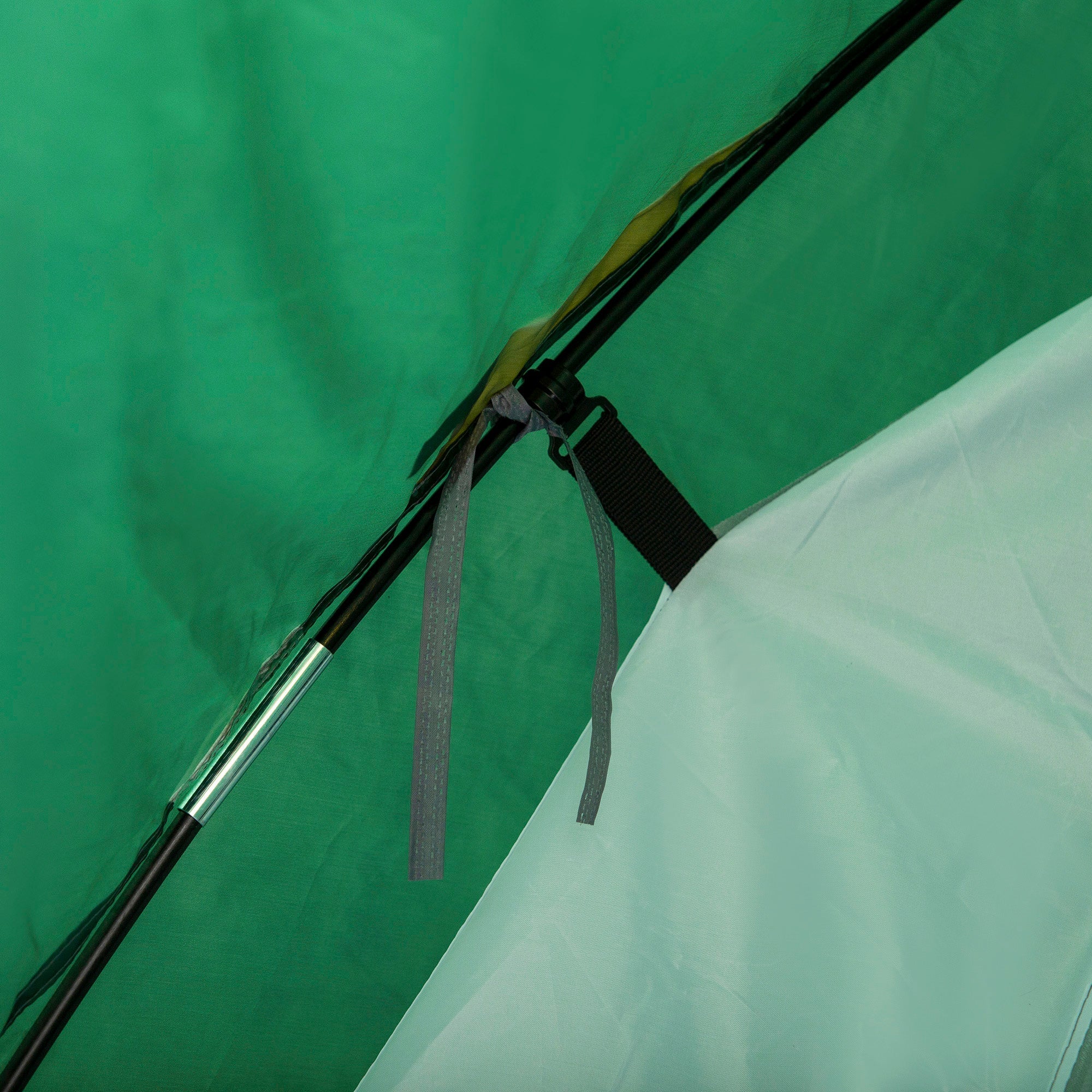 Dome Tent 2-3 Persons Fiberglass Polyester Green+Yellow