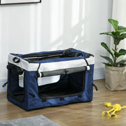 2-in-1 Dog Stroller, Foldable with Removable Basket, Blue