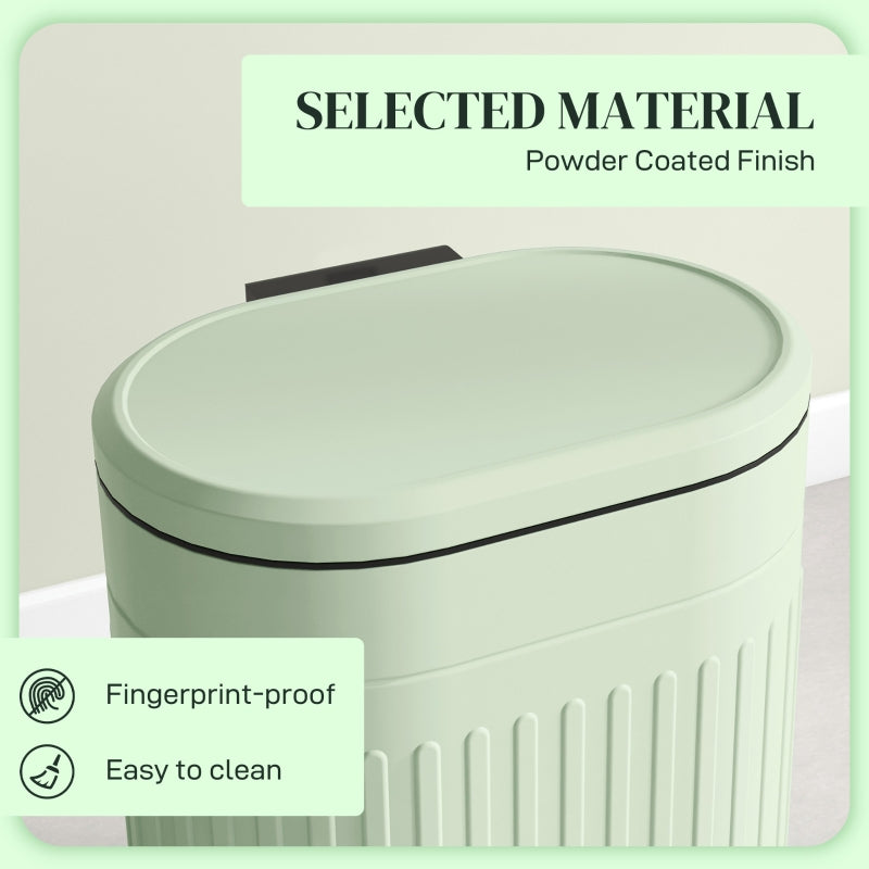 20L Kitchen Bin Pedal Operated Soft-Close Lid Metal Light Green